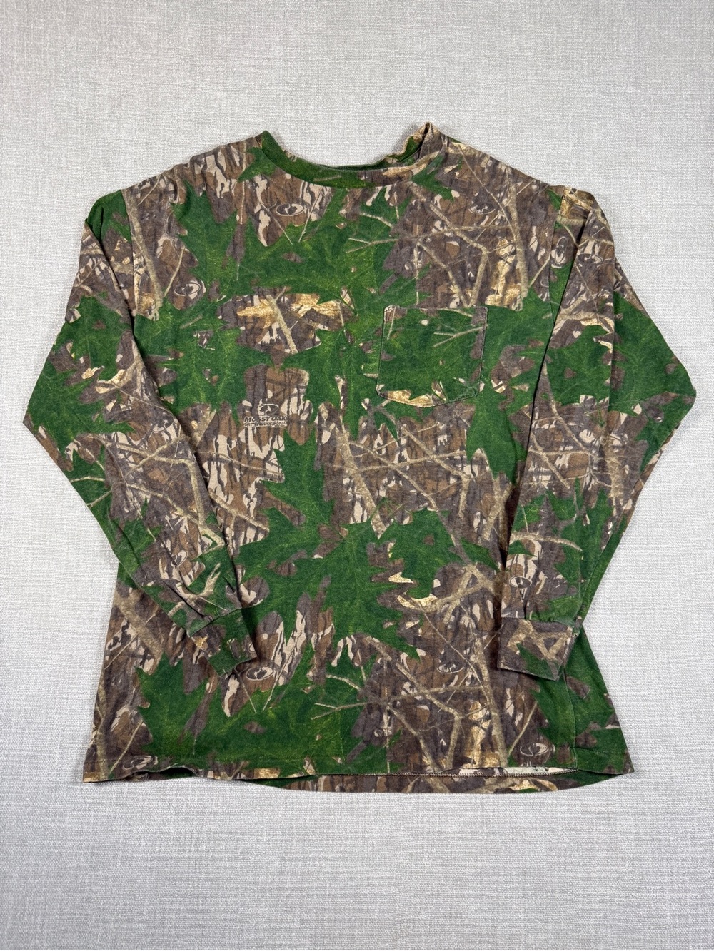 Mossy Oak Shirt Mens XL Camo Long Sleeve Pocket Hunting Outdoors Real Tree Style